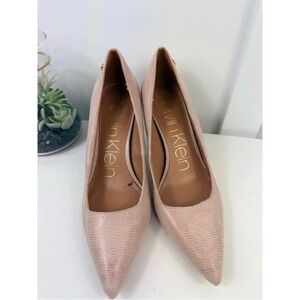 Calvin Klein Nude Textured Heels